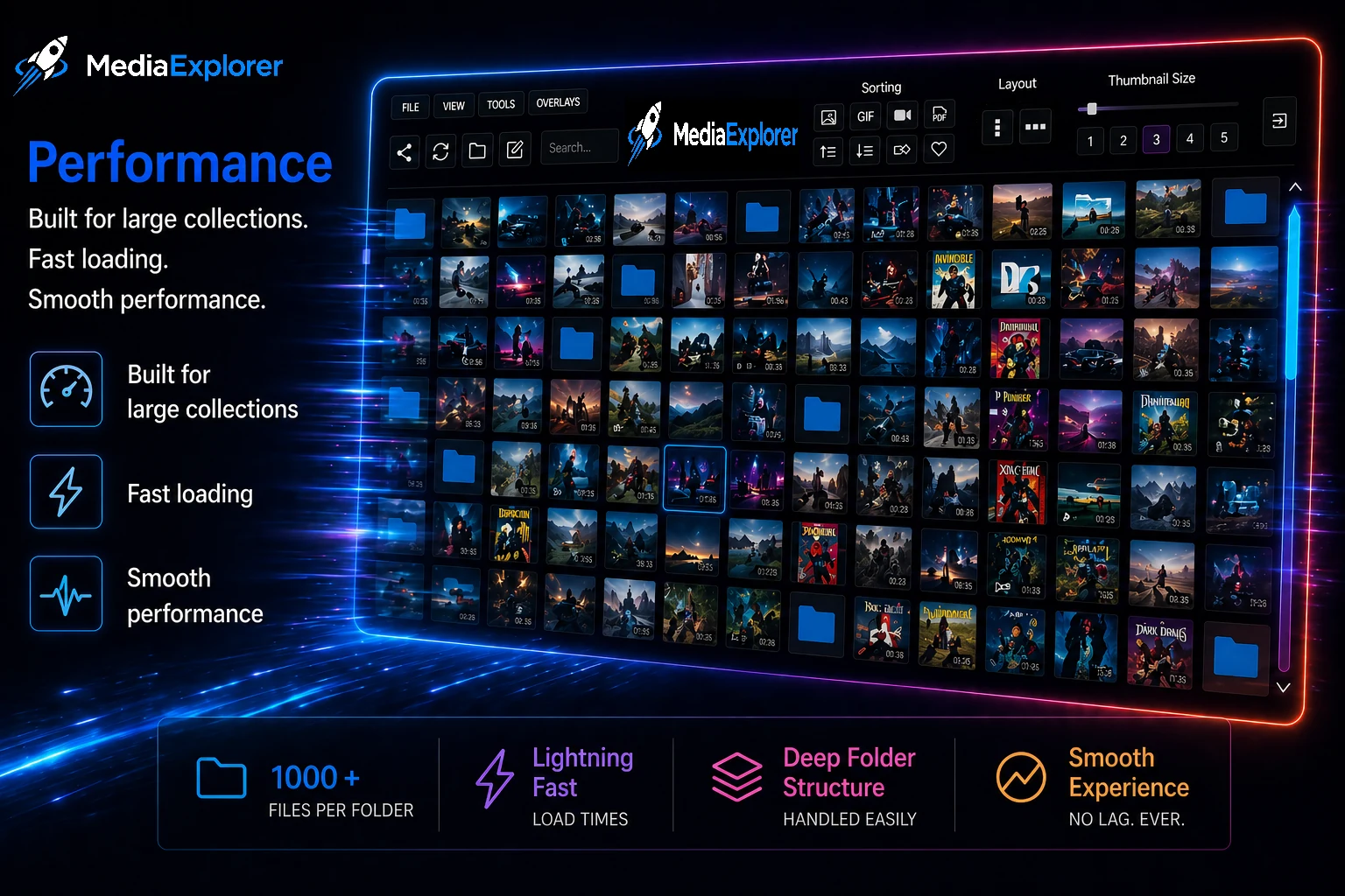 MediaExplorer performance with large libraries