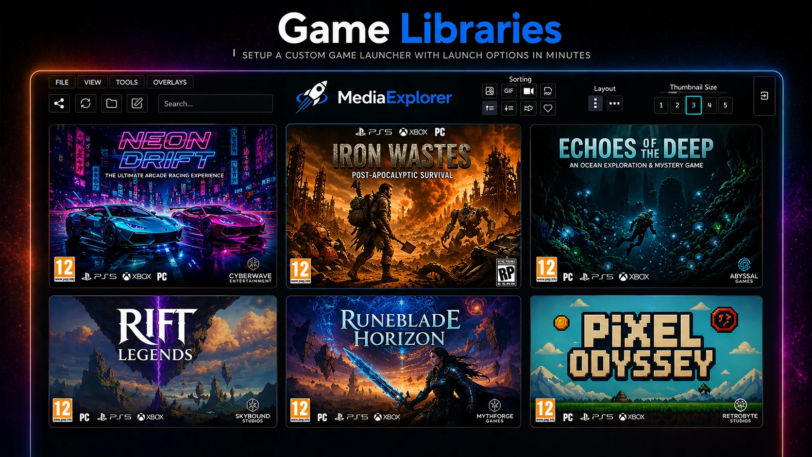 Using MediaExplorer as a custom game launcher