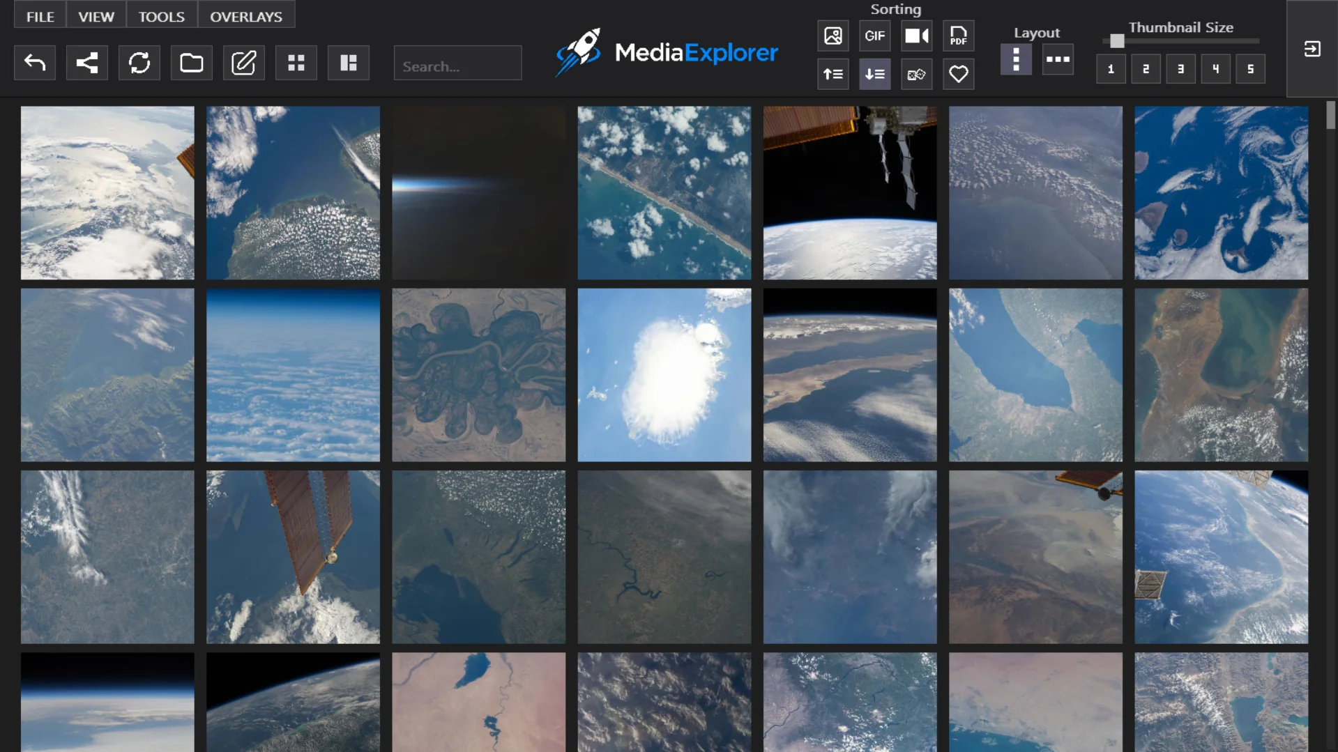 Same media files displayed in MediaExplorer