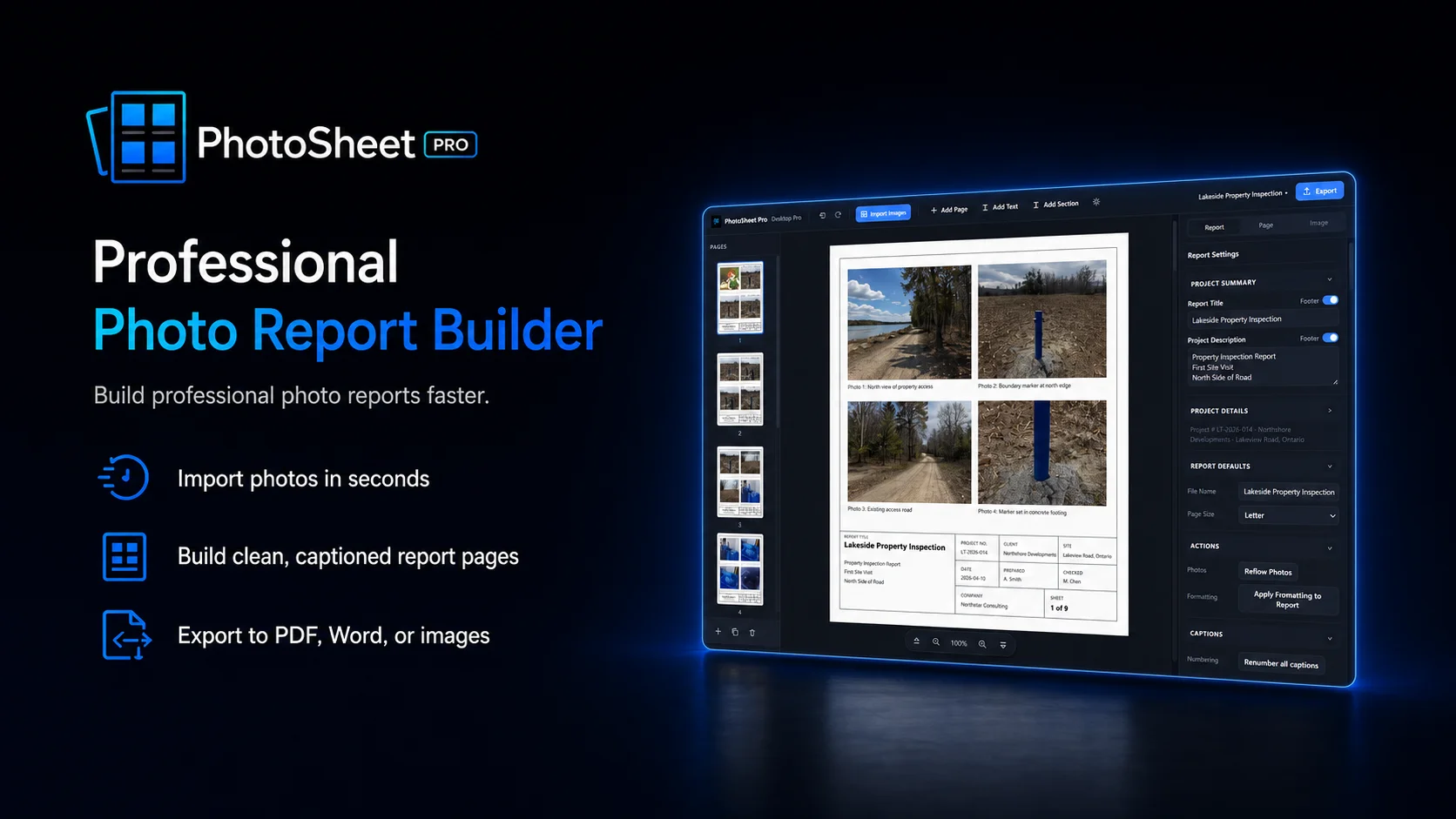 PhotoSheet Pro editor screenshot
