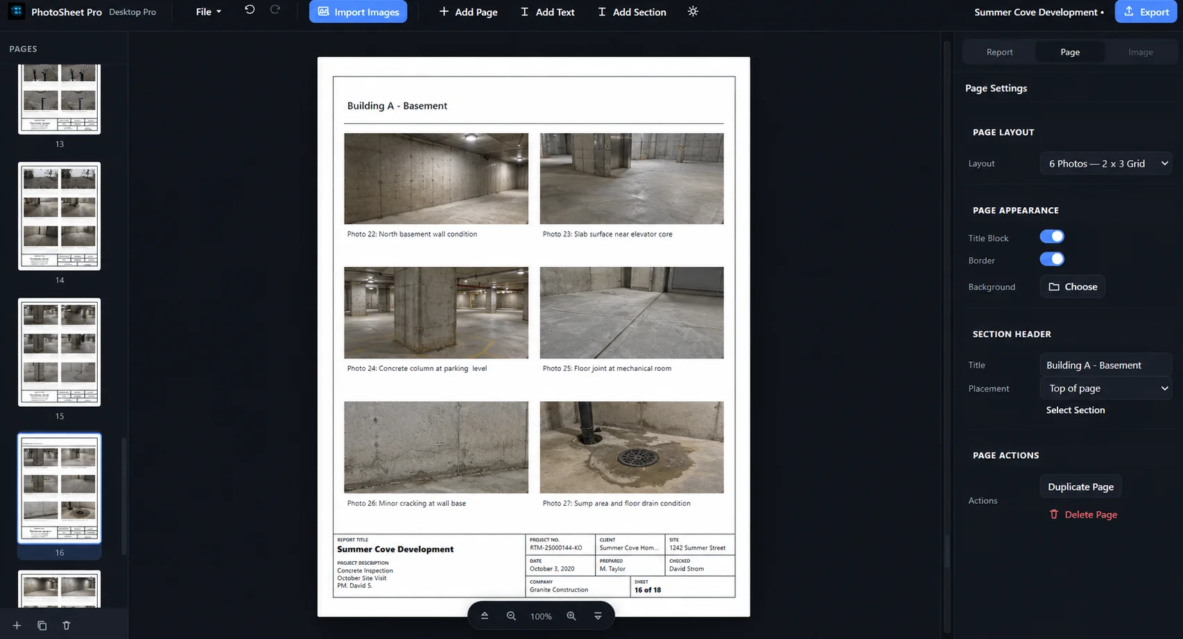 PhotoSheet Pro layout editor screenshot