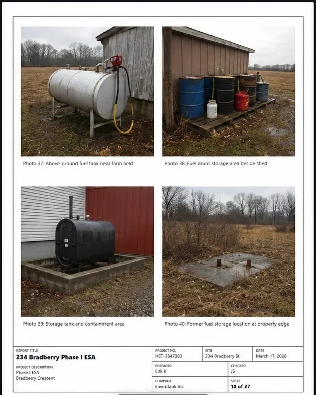 Site inspection report sample